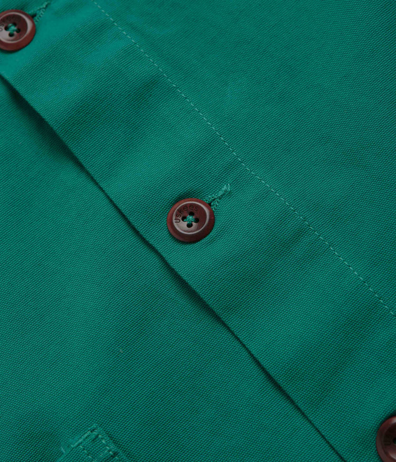 Uskees 3001 Buttoned Overshirt in Foam Green