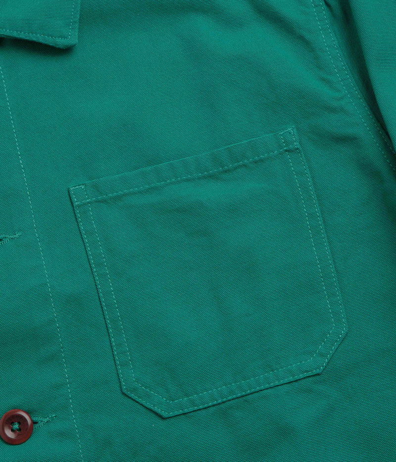 Uskees 3001 Buttoned Overshirt in Foam Green