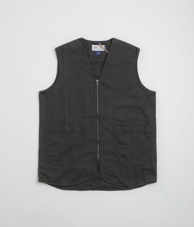 Uskees 3036 Drill Zip-Up Vest in Charcoal