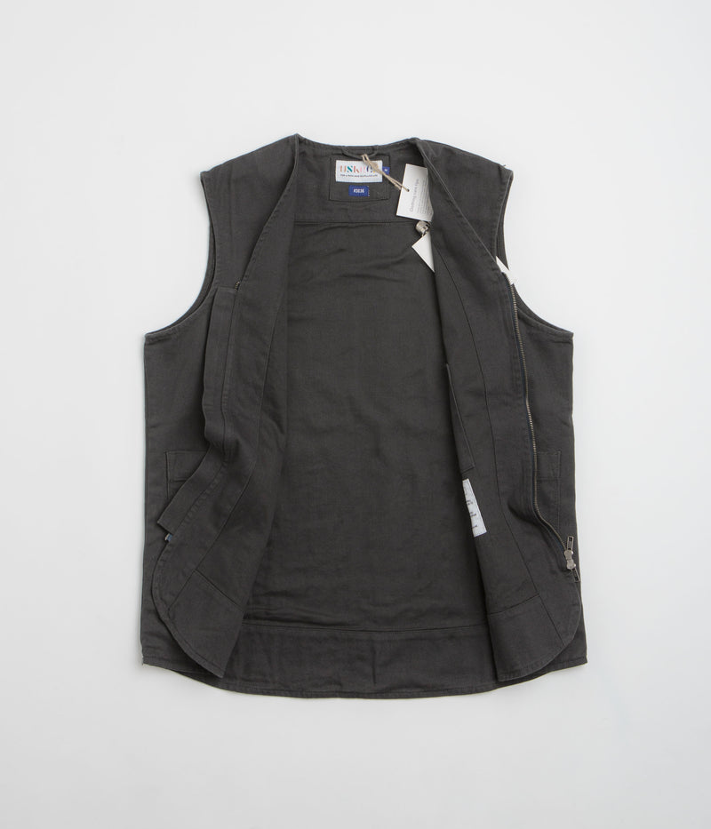 Uskees 3036 Drill Zip-Up Vest in Charcoal
