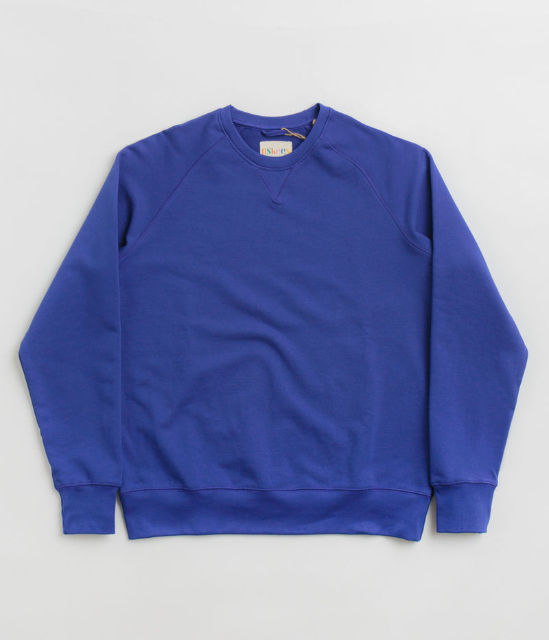 Uskees 7005 Organic Crewneck Sweatshirt in Ultra Blue