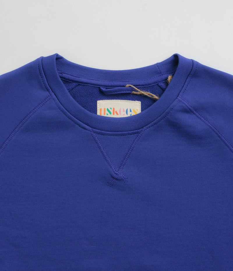 Uskees 7005 Organic Crewneck Sweatshirt in Ultra Blue