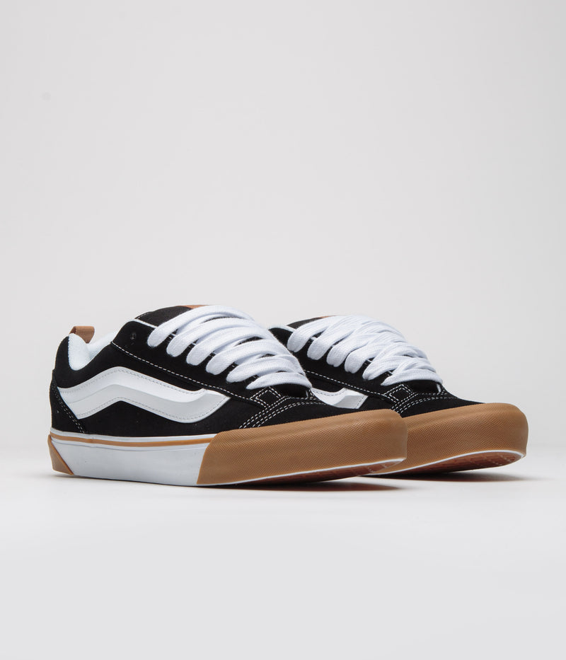Vans Knu Skool Shoes in Gum Bumper Black