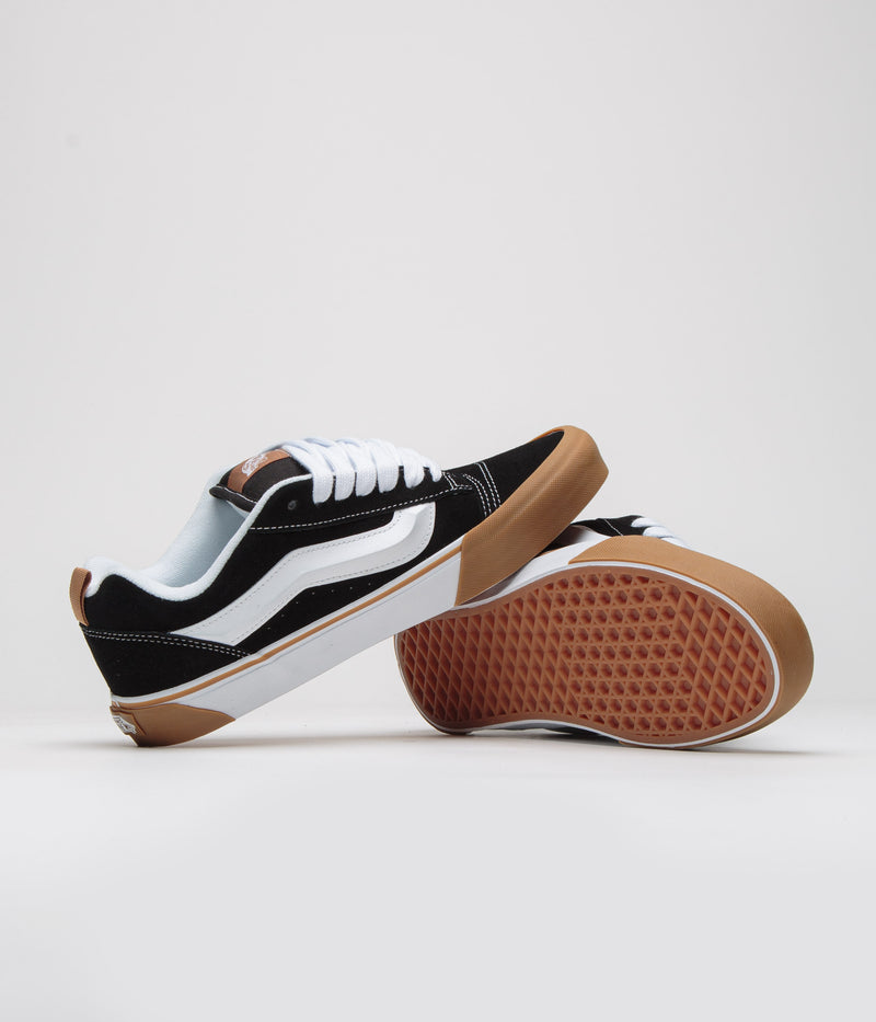 Vans Knu Skool Shoes in Gum Bumper Black