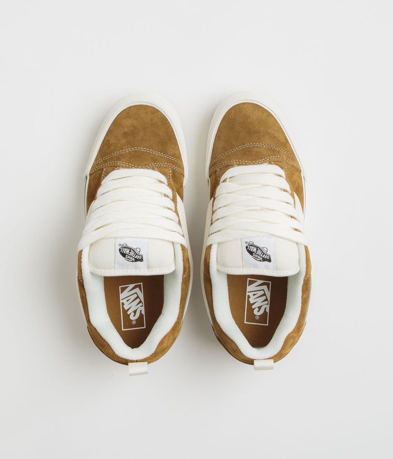 Vans Knu Skool Shoes in Pig Suede Brown