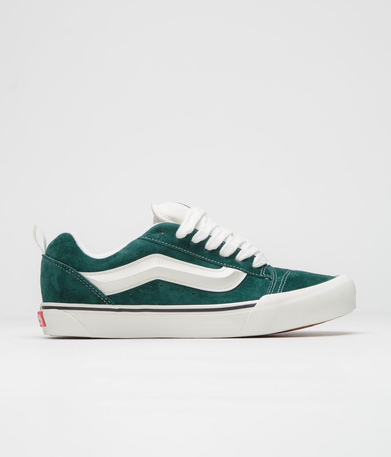 Vans Knu Skool Shoes in Pig Suede Green