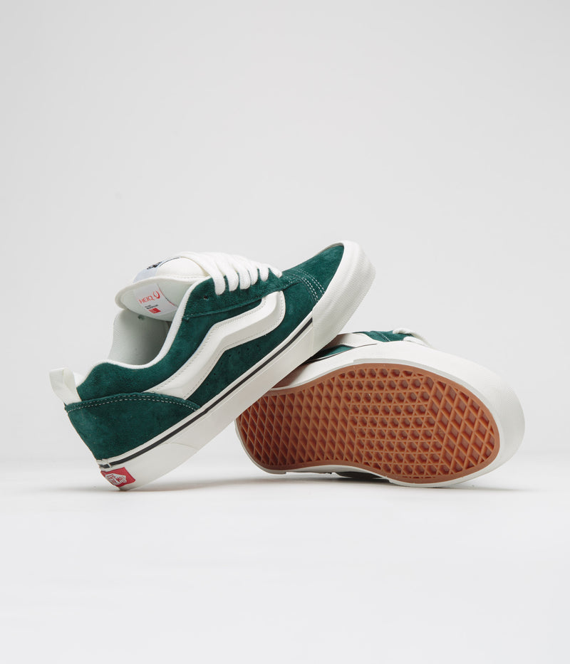 Vans Knu Skool Shoes in Pig Suede Green