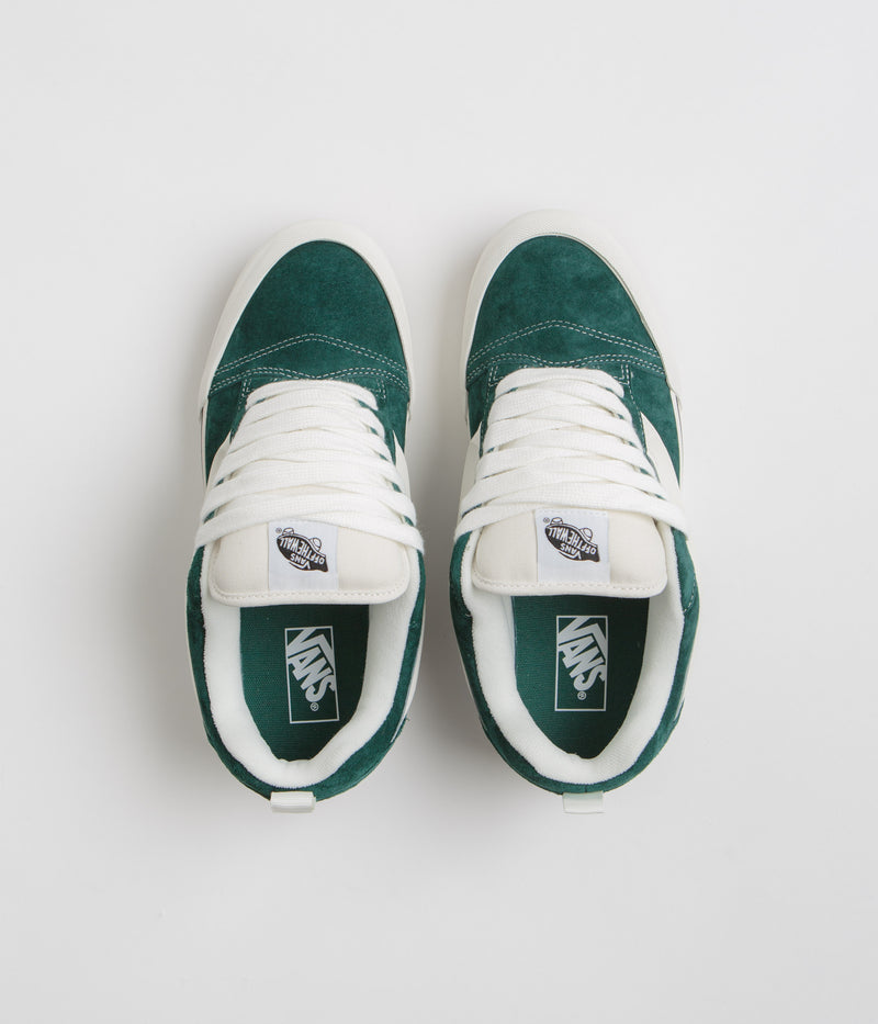 Vans Knu Skool Shoes in Pig Suede Green