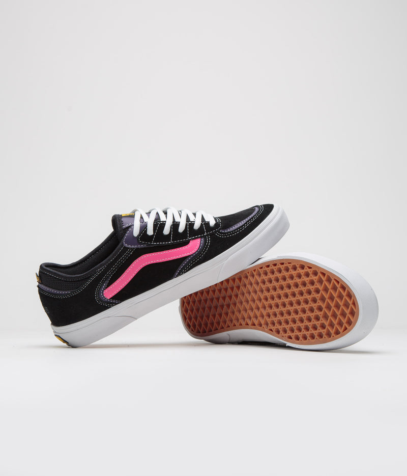 Vans Skate Rowley Shoes in Black and Pink