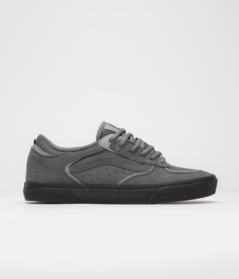 Vans Skate Rowley Shoes in Suede Charcoal and Black