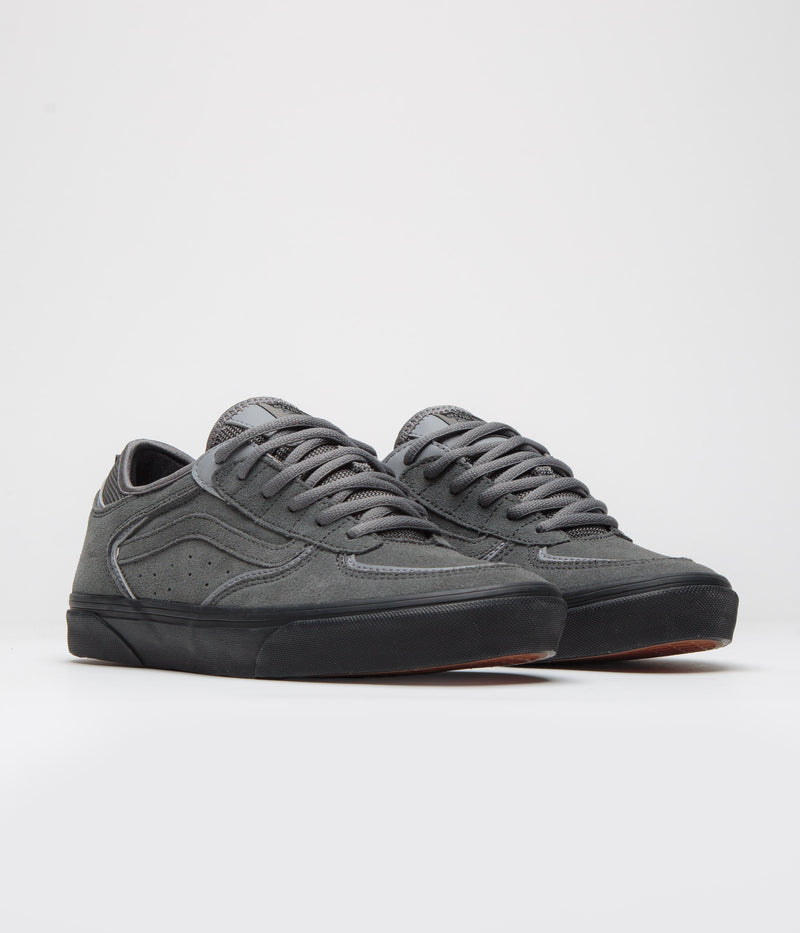 Vans Skate Rowley Shoes in Suede Charcoal and Black