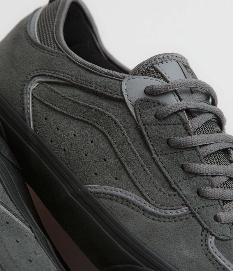 Vans Skate Rowley Shoes in Suede Charcoal and Black