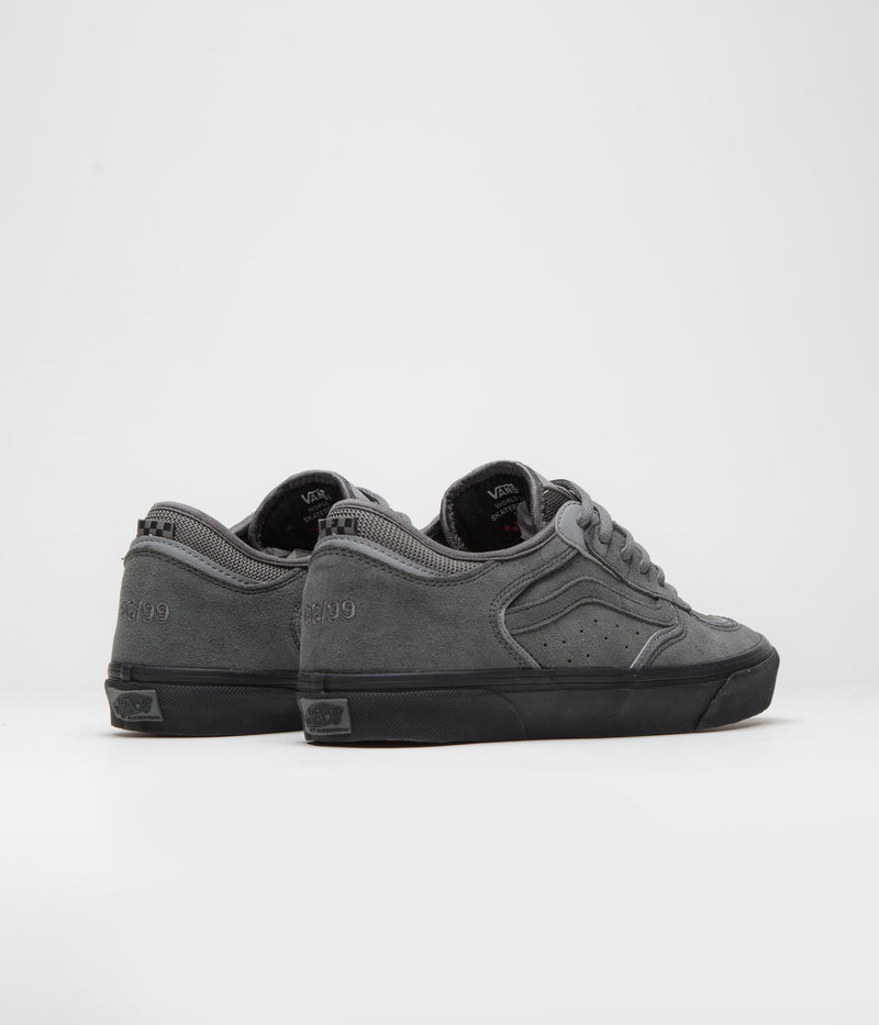 Vans Skate Rowley Shoes in Suede Charcoal and Black