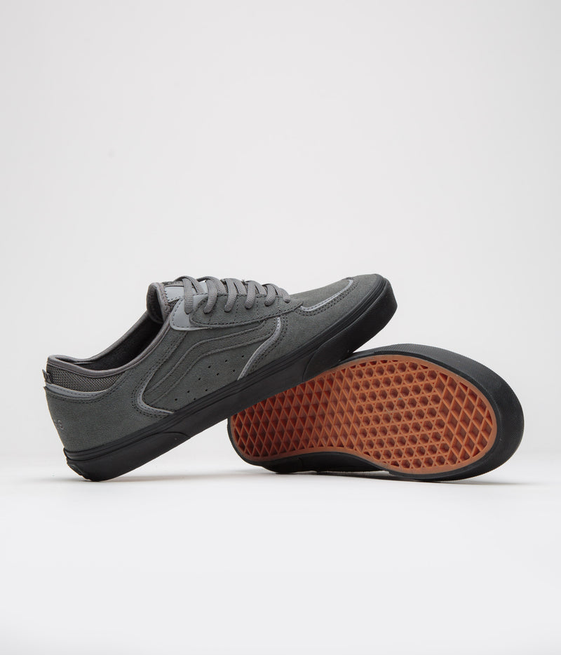Vans Skate Rowley Shoes in Suede Charcoal and Black