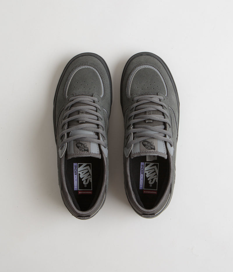 Vans Skate Rowley Shoes in Suede Charcoal and Black