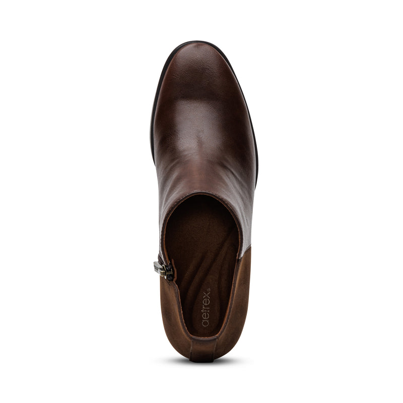 Victoria Short Bootie #color_dark brown