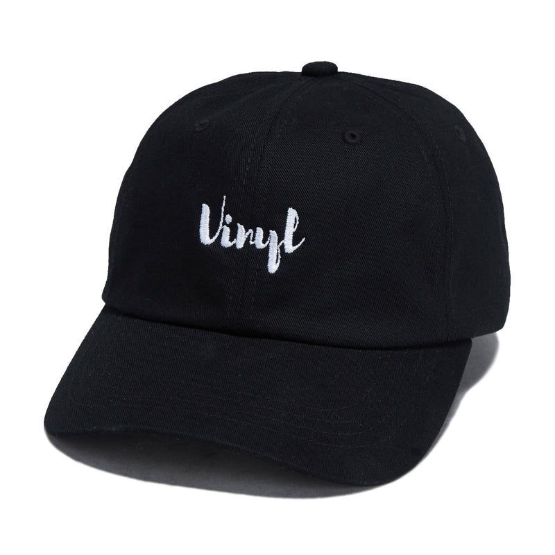 Vinyl Cursive Dad Hat - Black