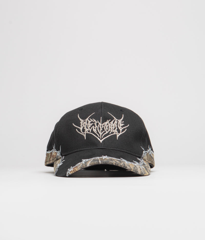 Welcome Splinter Embroidered Cap in Black