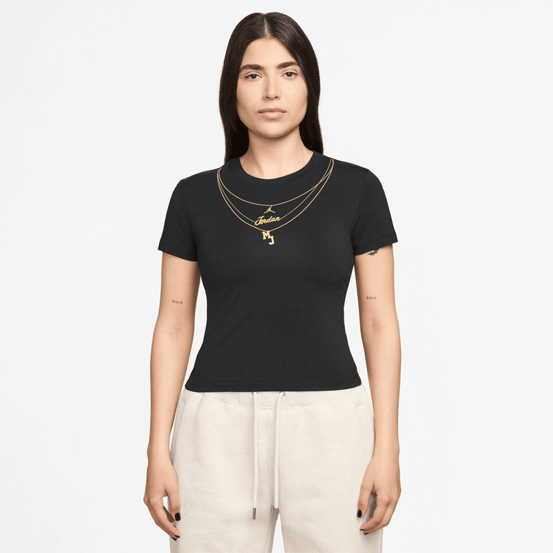 Women's MJ Necklace Graphic Short Sleeve T-Shirt