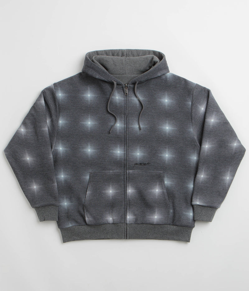 Yardsale Reversible Thermal Hoodie in Black and Charcoal