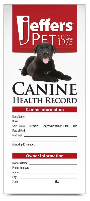 Dog Health Records, 10 pk