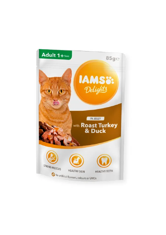 IAMS Delights Adult Roast Turkey & Duck in Jelly 85G