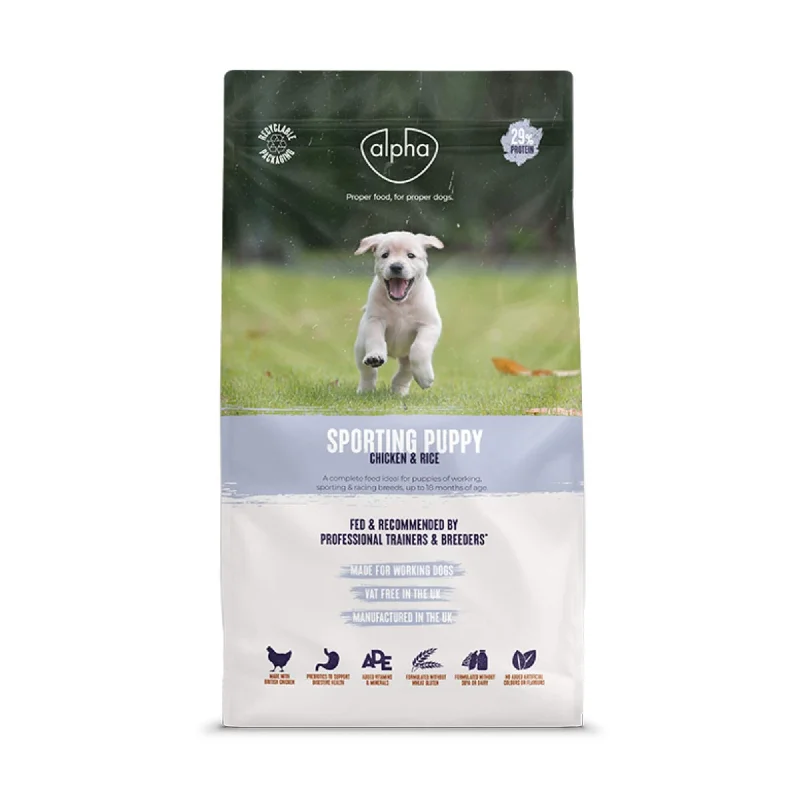 Alpha Sporting Puppy Chicken & Rice 29% Protein Food 15kg