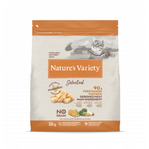 Nature's Variety Selected Dry Adult Sterilized Cat Free Range Chicken 3kg