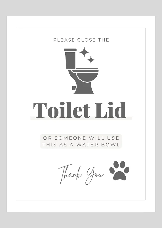 Please Close the Toilet Lid Printable Sign