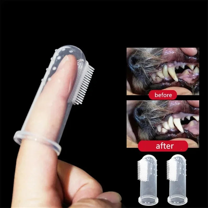 Soft pet finger toothbrush