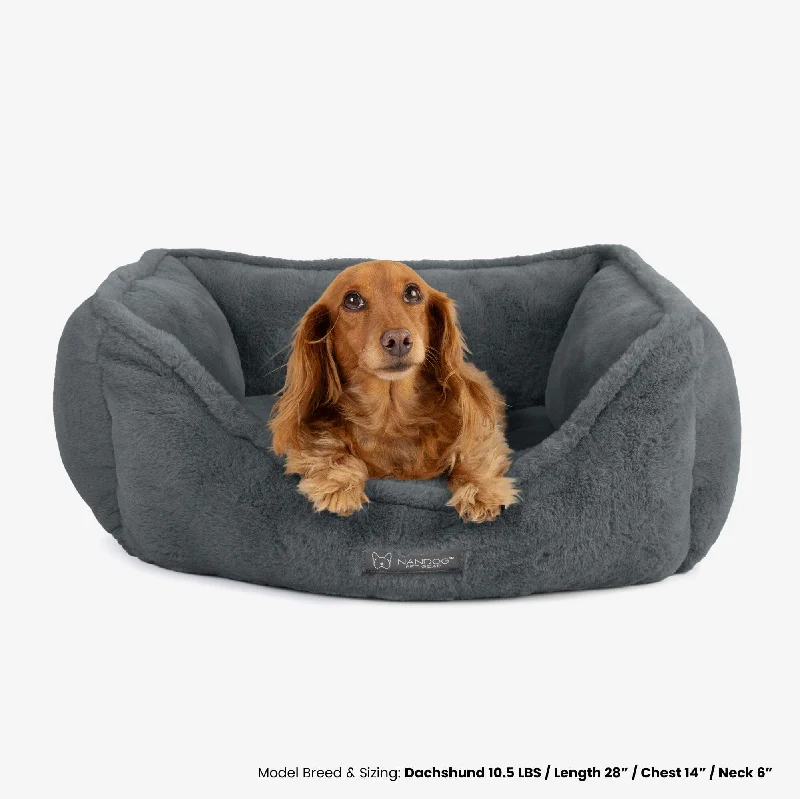 The Super Cloud Bed in Charcoal Grey