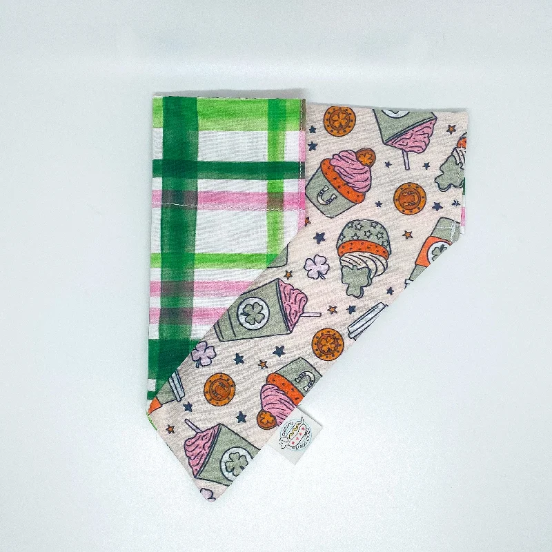 St. Patricks Day Irish coffee Reversible Bandana