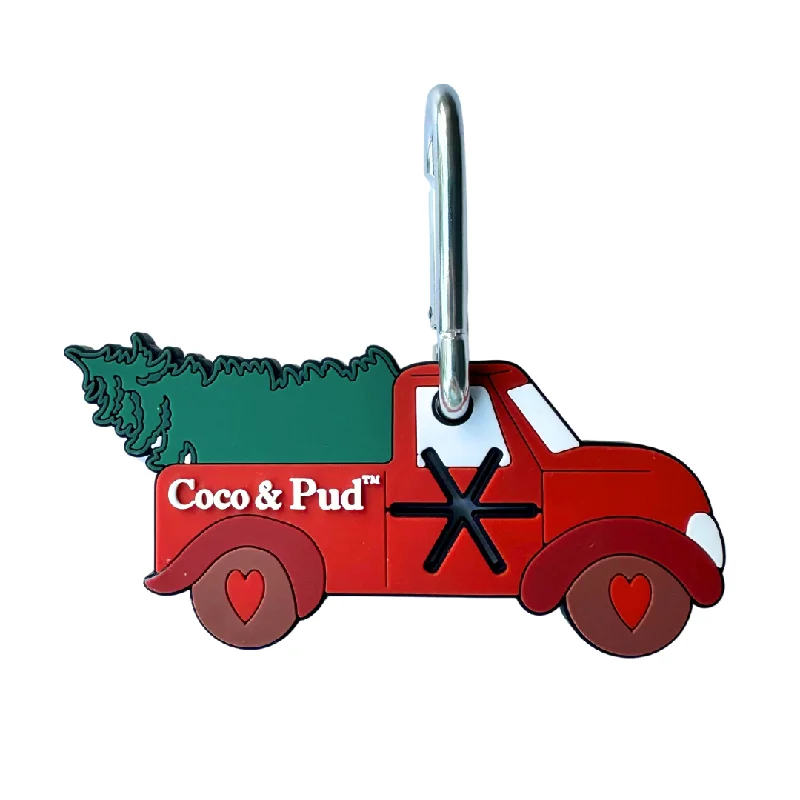 Poop Bag Carrier -  Christmas Red Truck