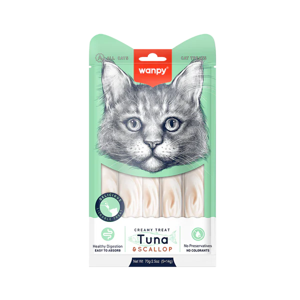 Wanpy Creamy Treat Tuna And Scallop flavor for Cats