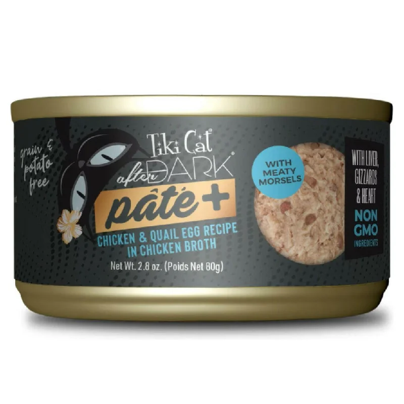 Tiki Cat After Dark Chicken  & Quail Egg (2.8 oz x 12 cans) pate