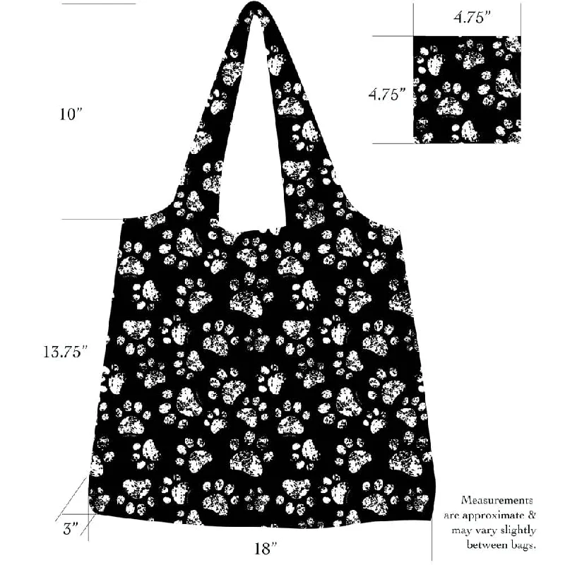 Paw Print Reusable Shopping Tote Bag