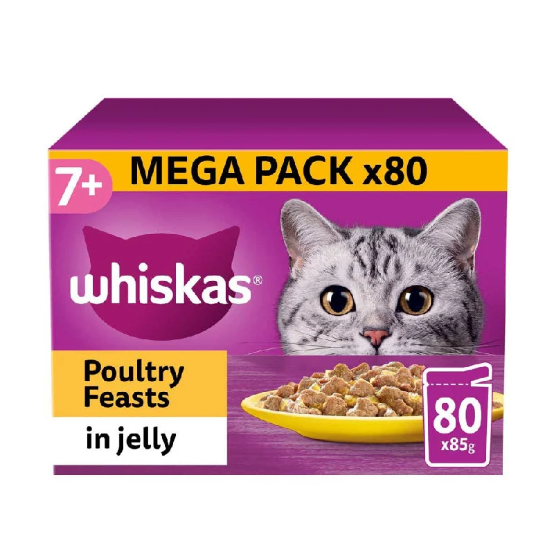 Whiskas Pouch 7+ Poultry Feasts In Jelly 80x85g