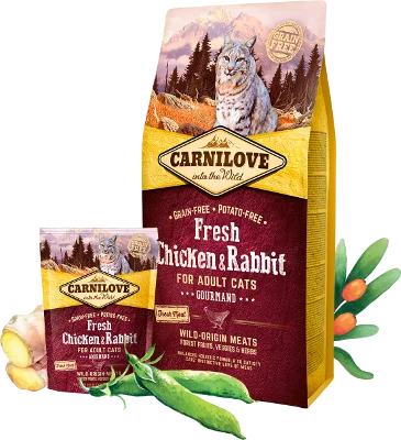 Carnilove Fresh Chicken & Rabbit Gourmand for Adult cats 6 kg