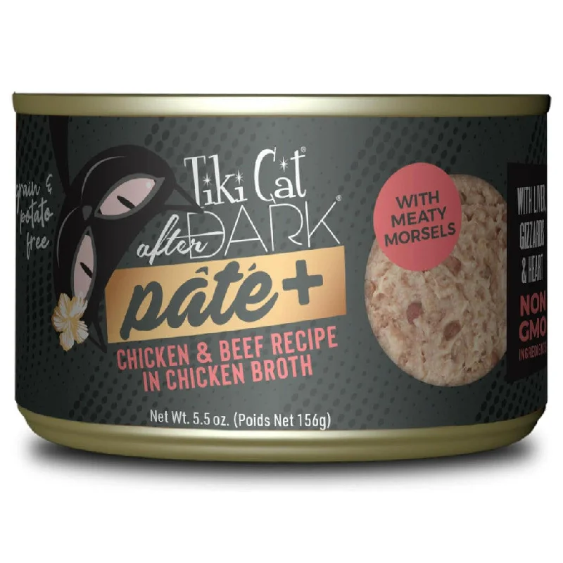 Tiki Cat After Dark Pate+ Chicken & Beef Grain-Free Wet Food for Cats