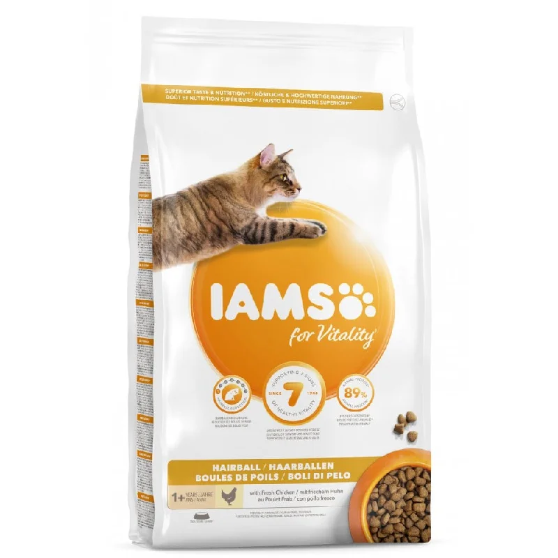 Iams Vitality Adult Cat Hairball Reduction Dry Food with Fresh Chicken