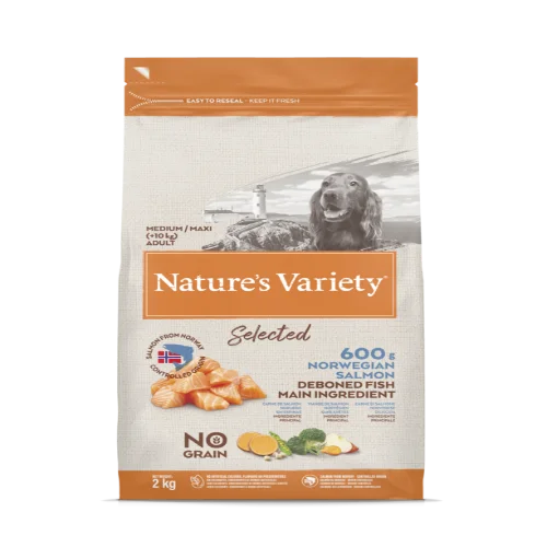 Nature's Variety Selected Dry Medium Adult Dog Norwegian Salmon 2kg