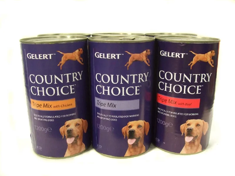 Gelert Dog Country Choice Tripe Mix Variety 6 Pack 1.2kg