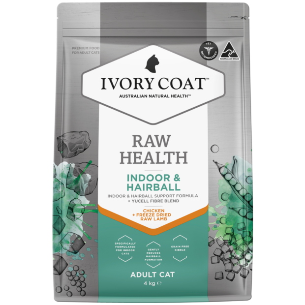 IVORY COAT HAIRBALL RAW HEALTH CAT 2KG