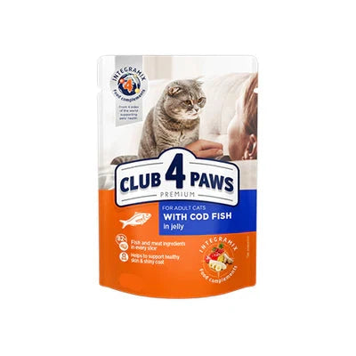 Club 4 Paws For Adults with Cod Fish in Jelly