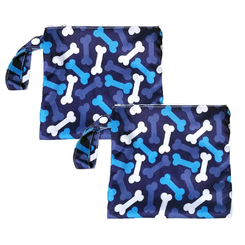 With 2 Blue Poop Bag Carrier Sets