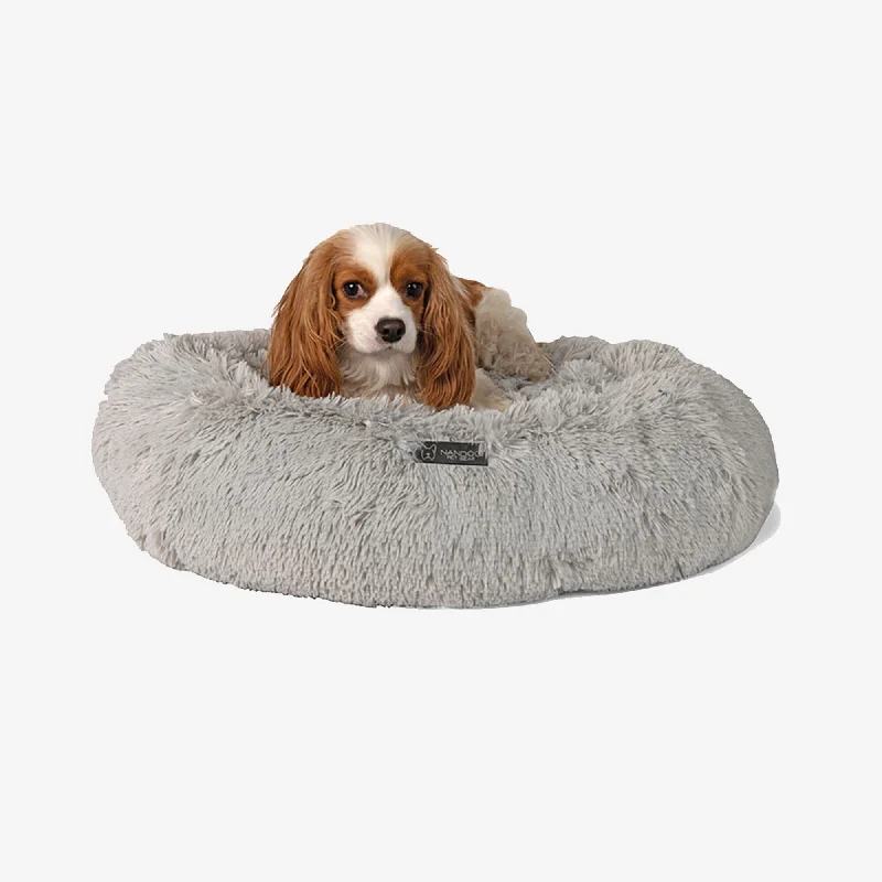 Calming Dog & Cat Shaggy Bed Light Gray