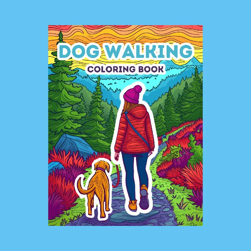 PRINTABLE Dog Walking Coloring Book