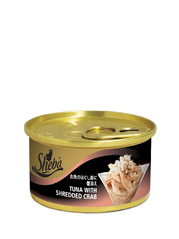 SHEBA TUNA WHITEMEAT W/SHREDDED CRAB 85GM