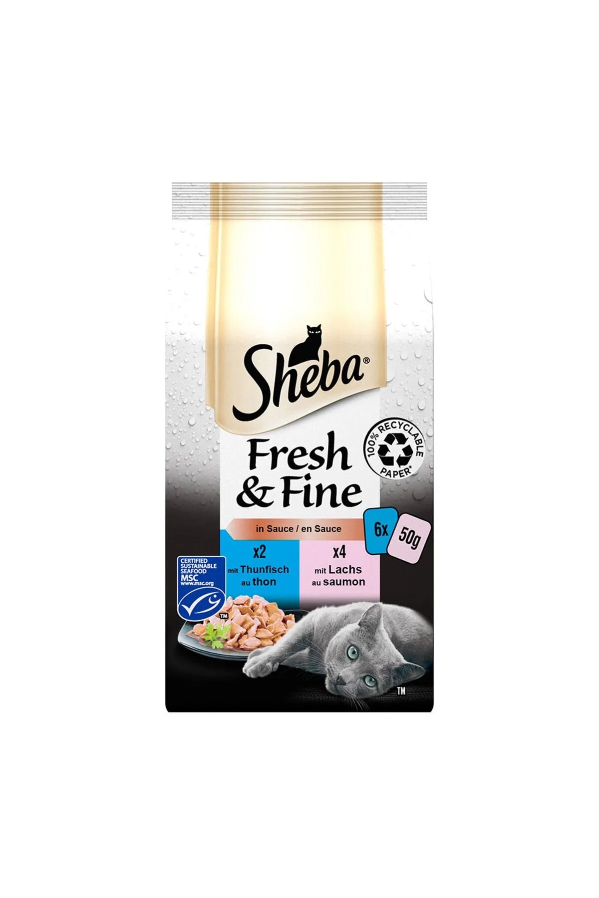 SHEBA Fresh & Fine Fish Selection Wet Food 300 g (6x50G)