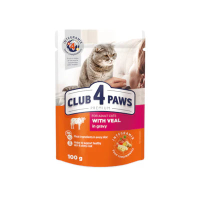 Club 4 Paws For Adults with Veal in Gravy - 100G